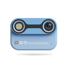 D60 3-meter waterproof 2K HD 10X 2.4-inch outdoor mini camera for kids (blue)_blue