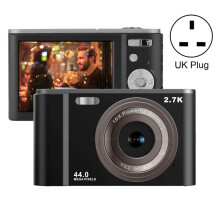 DC302 2.88-inch 44MP HD Digital Children's Camera/Camcorder, UK Standard (Color: Black)_DC302, UK Plug