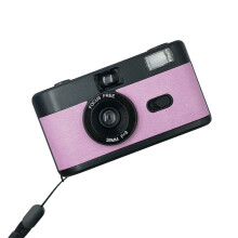 R2-FILM Retro Handmatige Herbruikbare Filmcamera voor Kinderen (Zwart met Roze en Paars)_Zwart + Roze Paars