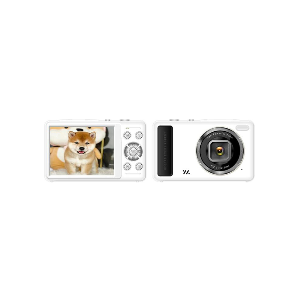 Dc15 2.4-Inch 18X Digital Zoom Camera, 4K Hd Video Recording, 64Mp Still Image Quality (White)_ White 6902344727138