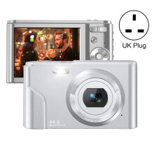 DC302 2.88-inch 44MP HD Digital Children's Camera/Camcorder, UK Standard (Color: Silver)_DC302, UK Plug