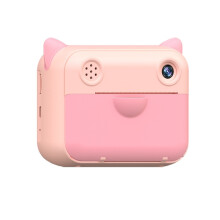 CP01 2.4-inch HD Screen Children's Toy Thermal Printer Camera (No Memory) (Pink)_pink