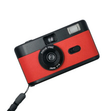 R2-FILM Retro Handmatige Herbruikbare Filmcamera voor Kinderen (Zwart en Rood)_Zwart + Rood