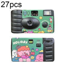27 Retro Film Camera Waterproof Cartoon Decorative Stickers for Holidays (No Camera Required)_27pcs Holidays