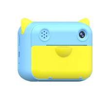 CP01 Impresora térmica con cámara de juguete para niños con pantalla HD de 2,4 pulgadas (sin memoria) (Azul)_Azul