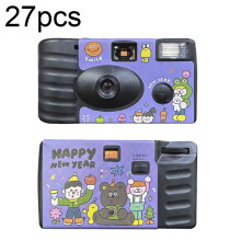 27 New Year Retro Film Camera Waterproof Cartoon Decorative Stickers (without camera)_27pcs New Year