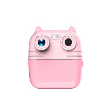 1080P 2.8-inch IPS screen, dual front and rear cameras, instant printing camera for kids, available in pink._Pink