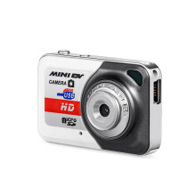 Cámara digital portátil ultramini HD X6 para niños con llavero (Gris encantador)_Gris glamuroso