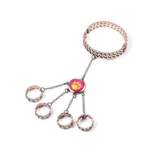 Conjunto de pulsera y anillo de Ladybug Reddy para niña, con diseño de garra y garra de perro. Pulsera con cierre de apertura, regalo para n