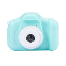 X2S 2.0-inch LCD screen mini children's digital camera, compatible with: standard definition + 32G memory card + card reader + cartoon sticker (green