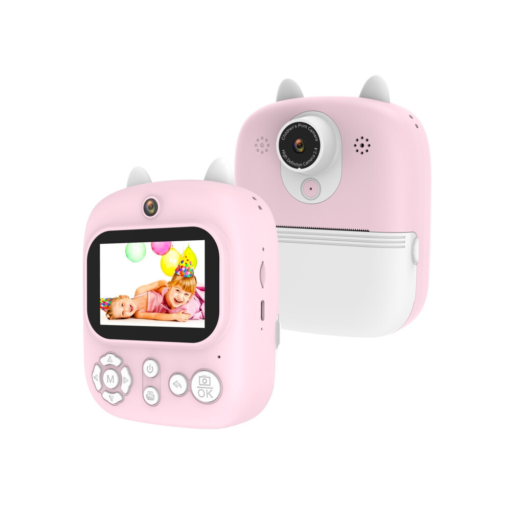 12Mp Dual-Lens Front And Rear Camera Instant Camera For Kids, Inkless Printing Camera, ._Standard Pink 7056706126127