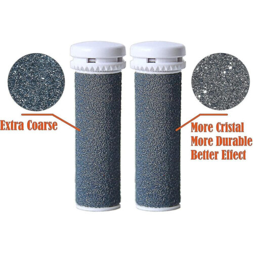 [4-pack] Extra grove vervangingsrollers, compatibel met Emjoi Micro Pedi vervangingsrollers 2