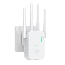 (Valkoinen) WiFi-vahvistin/-vahvistin, WiFi-toistin/WLAN-vahvistin, WiFi-laajennin jopa 465 neliömetriin toistin-/AP-tilassa, versio