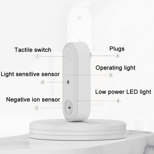 Negative Ion Air Purification Intelligent Sensor LED Night Light(EU Plug) 1