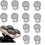 12 udskiftningsblade til Skull Shaver Pitbull Gold PRO 2