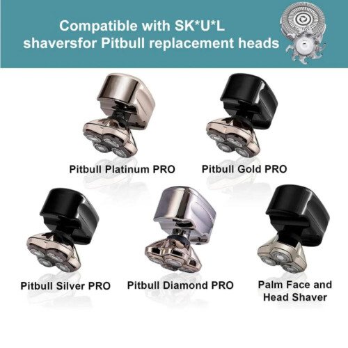 12 udskiftningsblade til Skull Shaver Pitbull Gold PRO 2