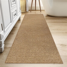(Khaki, 19.7x59inch/50x150cm) Half-Piece Kitchen Carpet Set, Kitchen Runner Rug, Kitchen Mat Set, Designed for Floor Cushioning