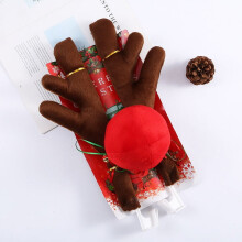 Christmas Car Reindeer Antlers & Nose Set with Bells