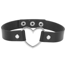 Hartvormige hanger choker voor dames, comfortabele gotische choker met zachte PU-leren band, multifunctioneel accessoire voor de modieuze punkvrouw