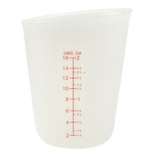 Siliconen maatbeker van 250 ml of 500 ml met dubbele schaalverdeling