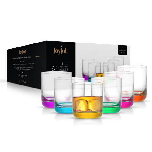 JoyJolt Hue Double Old Fashioned Whiskeyglazen – 295 ml