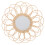 Round Woven Rattan Wall Mirror Vintage Style 1