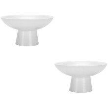 Keramische fruitschaal op voet – 2 stuks, 12 cm