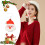 Santa & Christmas Tree Earrings, Polyester, 6x3cm 1