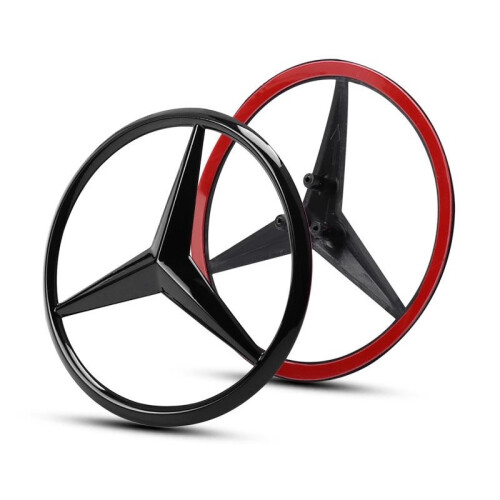 Compatible with Mercedes-Benz Trunk Emblem – 90 mm, Black 1