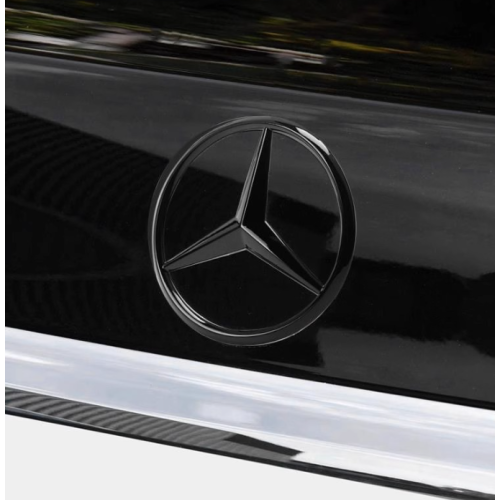 Compatible with Mercedes-Benz Trunk Emblem – 90 mm, Black 2