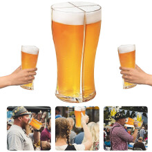 Set di 4 boccali da birra in acrilico, portatili e infrangibili.