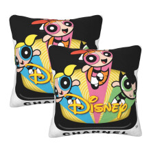 Oboustranné plyšové povlaky na polštáře Powerpuff Girls (2 ks)
