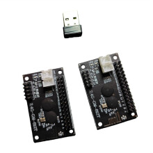 2,4-GHz-Funk-Controller für 2 Spieler mit USB-Arcade-Joystick-Encoder (Zero Delay) für DIY-Arcade-Spielkonsolen.