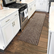 (Coffee Camel Yellow, 1 piece 19.7 x 59inch/50 x 150cm) Durable Door Mats, Striped Non-Slip Mats, Durable Runner Carpets, Kitchen Mats, Machine