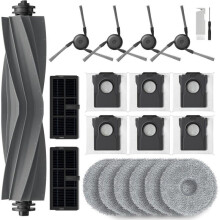 Kit d'accessoires pour aspirateur Dreame X40 Ultra – 20 pièces : brosse principale, 4 brosses latérales, 2 filtres HEPA