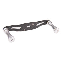 (Silver) Carbon Fibers Fishing Reel Handle with Quality Grip for Better Control Fishing Reel Handle Knob Grip Fishing Reel Part  Claret