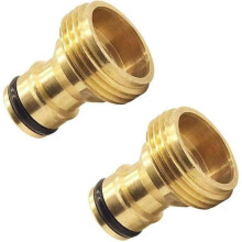 Conector rápido para manguera de jardín de 3/4 de pulgada, rosca macho de latón, adaptador de conexión rápida para boquilla