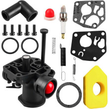 Kit de carburador de 2 piezas para cortacéspedes Briggs & Stratton 499809 498809A 494406 y filtro de aire 69