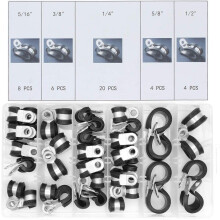 Kit assortimento di fascette stringicavo, robuste fascette in metallo con rivestimento anticorrosione impermeabile, perfette per un'ampia gamma di
