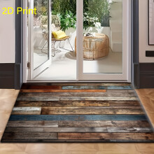 (50x80cm(19.7x31.5in)) 1pc Anti-Slip Vintage Wood Grain Thickened Kitchen Mat, Easy-to-Clean Floor Pad,