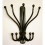Steve Wall Hook Coat Rack, Black, 5 Hooks, Wall-Mounted Coat Rack 1