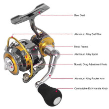 Mini Spinning Reel 3+1 Ball Bearings 5.0:1 Full Metal Spinning Reel Ice Fishing Reel Fishing Tackle