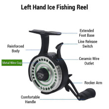 Metal Wire Cup Ice Fishing Reel Raft Fishing Wheel Front Fishing Wheel for Ice Fishing