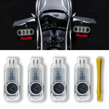 4 Pcs Compatible with Audi Logo Projector Lights for A4L/A5/A6L/A7/A8L/Q3/Q5/Q7 - Door Welcome & Ambient Lighting