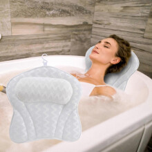 Luxury Bath Pillow – Bath pillow to support neck and back in the bathtub, spa bathtub accessory