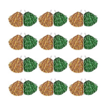 Handheld Cheerleader Pompoms with Mini Handle for-golden green