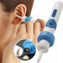 Earwax Remover, Q Grips Earwax Remover, Electric Earwax Remover, Ear Cleaner with 2 Washable Replacement Tips