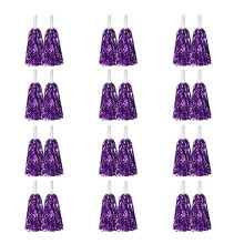 24 Stuks Schijnt Cheerleading Pompoms Voor Team-Paars