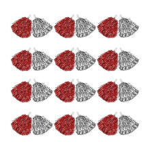Zachtere cheerleaderpompons Cheerleaderpompons-zilver rood