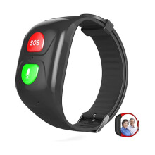 Braccialetto SOS con localizzatore GPS compatibile con chiamate di emergenza per anziani, telefono di localizzazione GPS SOS, aiuto di eme